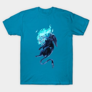 Blue flame kitty T-Shirt